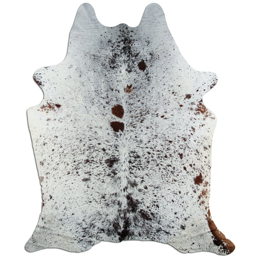Kuhfell Teppich - L230 x B180 cm - salt&pepper weiß braun