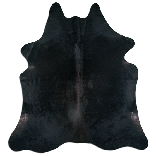 Kuhfell Teppich - L215 x B200 cm - schwarz braun