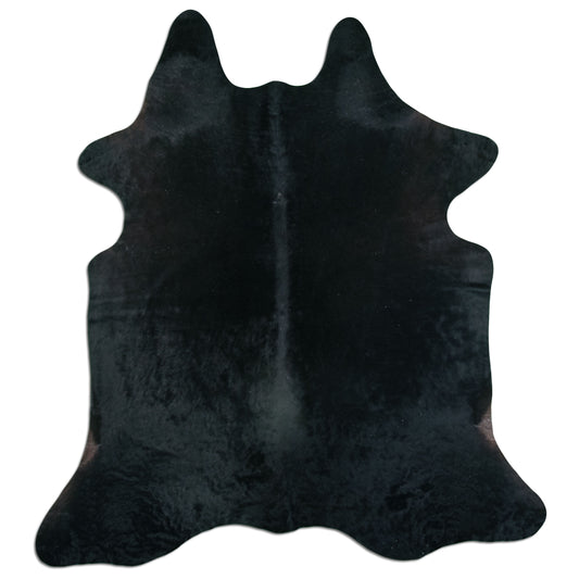 Kuhfell Teppich - L210 x B180 cm - schwarz