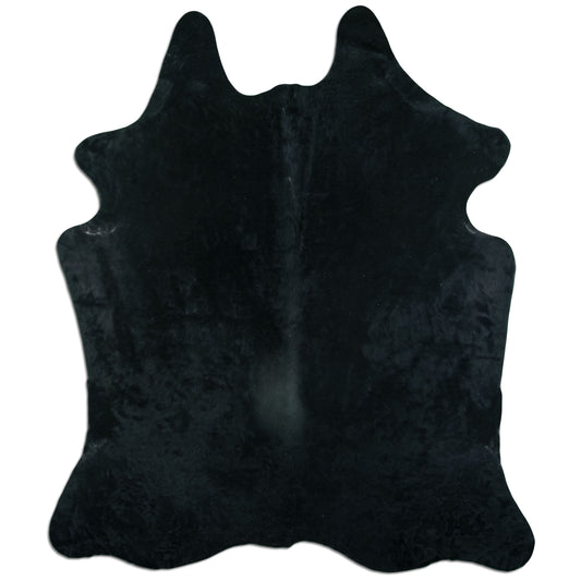 Kuhfell Teppich - L210 x B180 cm - schwarz