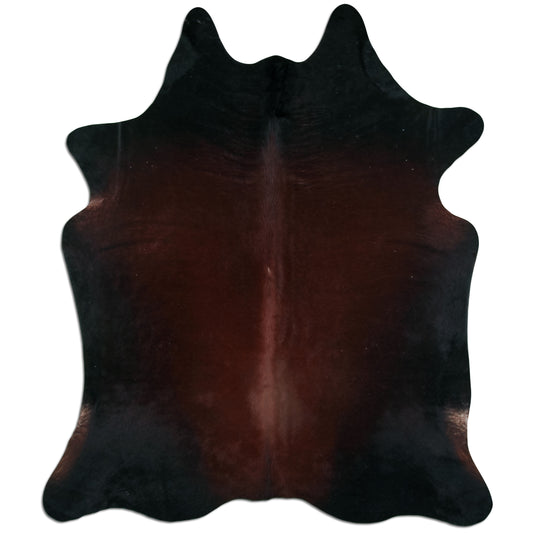 Kuhfell Teppich - L210 x B175 cm - schwarz braun