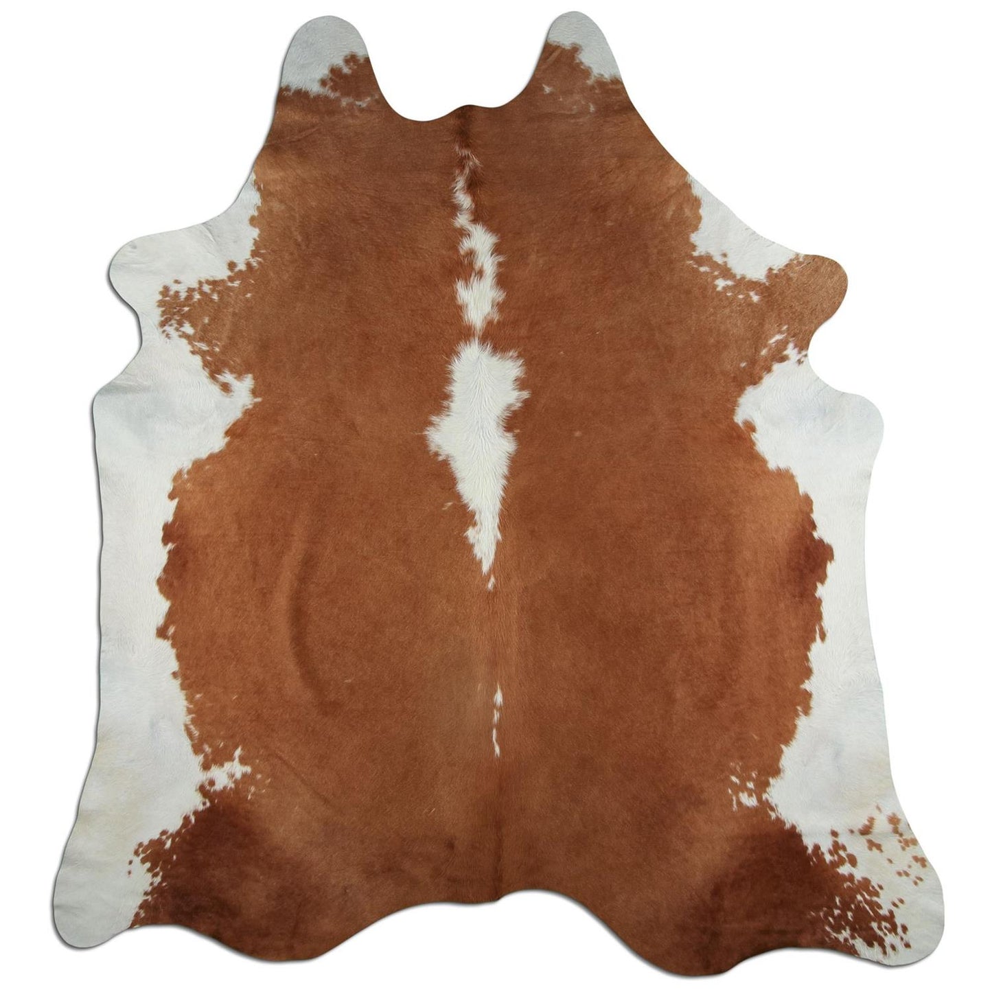 Kuhfell Teppich - L240 x B210 cm - braun weiß