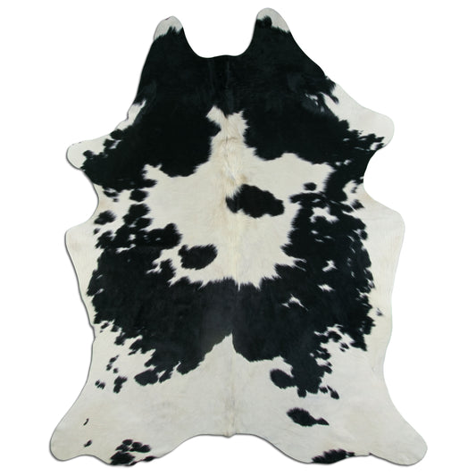 Kuhfell Teppich - L210 x B175 cm - schwarz weiß