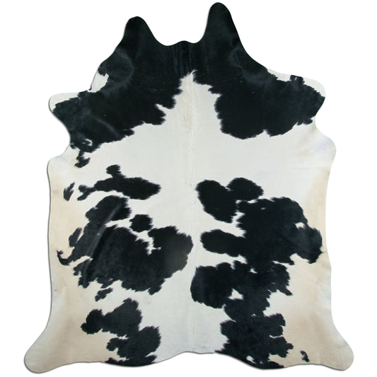 Kuhfell Teppich - L240 x B208 cm - schwarz weiß