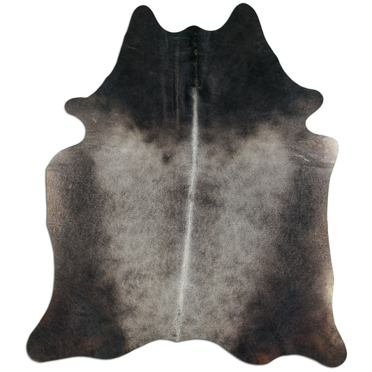 Kuhfell Teppich - L210 x B178 cm - champagner schwarz grau