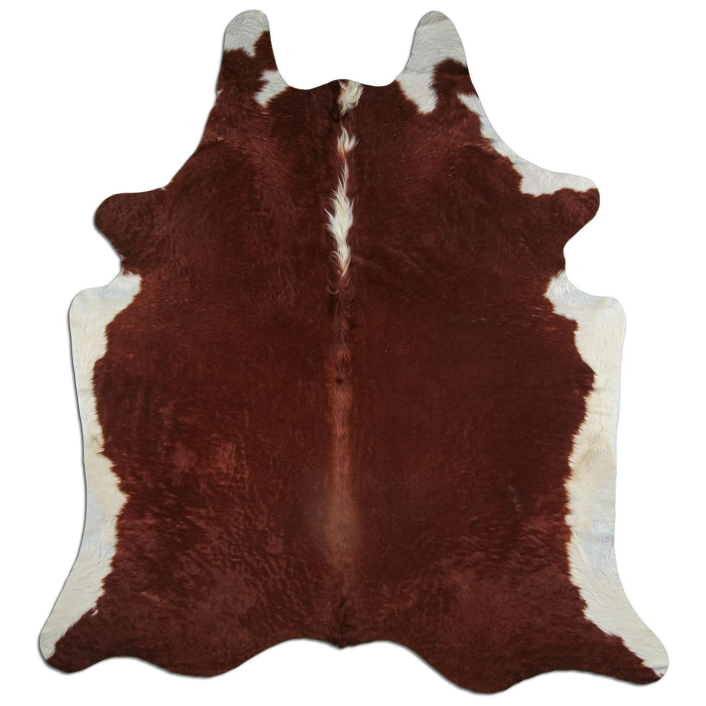 Kuhfell Teppich - L230 x B210 cm - braun weiß