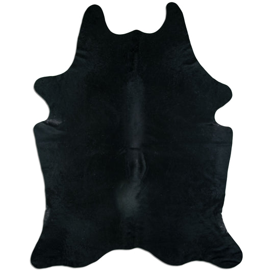 Kuhfell Teppich - L240 x B180 cm - schwarz