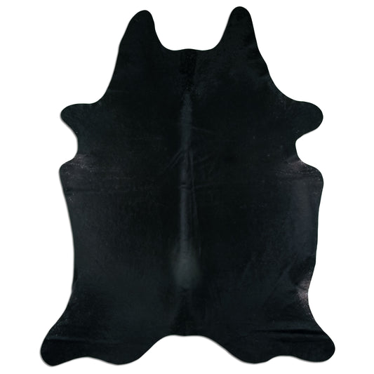 Kuhfell Teppich - L240 x B180 cm - schwarz