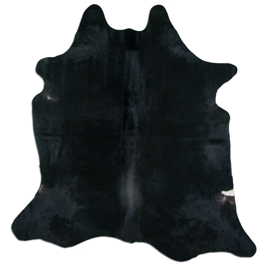 Kuhfell Teppich - L210 x B200 cm - schwarz