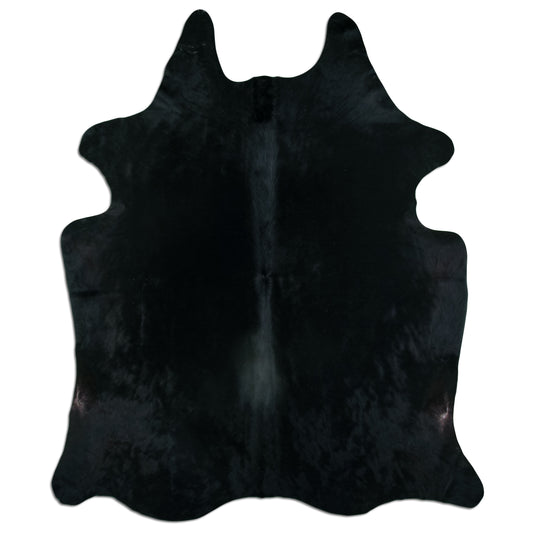 Kuhfell Teppich - L210 x B180 cm - schwarz
