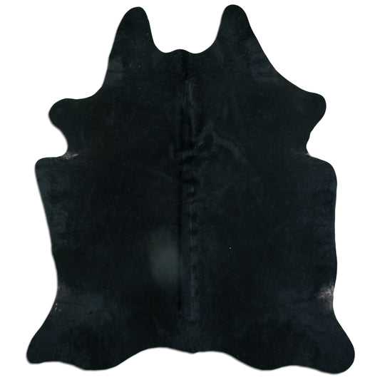 Kuhfell Teppich - L210 x B180 cm - schwarz