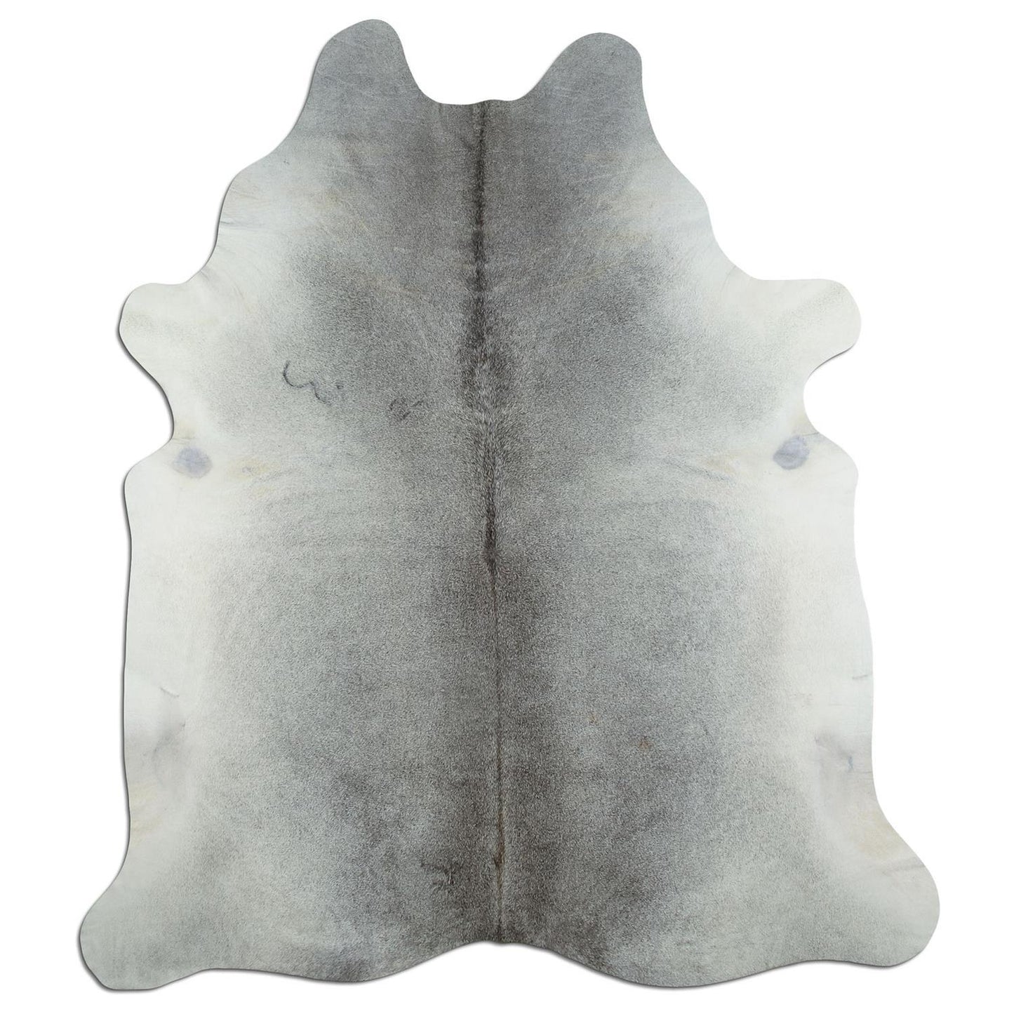 Kuhfell Teppich - L230 x B195 cm - grau weiß