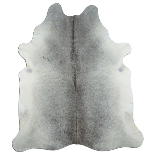Kuhfell Teppich - L230 x B195 cm - grau weiß