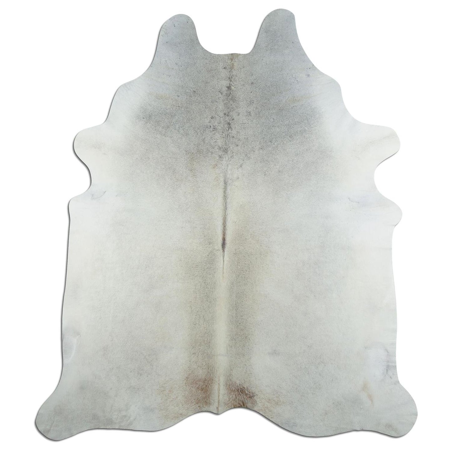 Kuhfell Teppich - L225 x B195 cm - hellgrau weiß