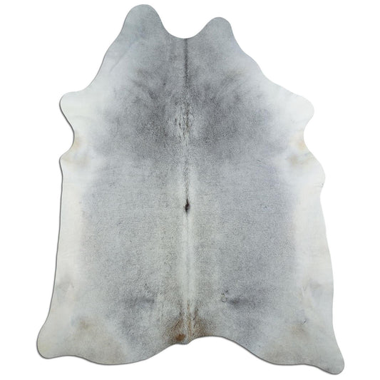 Kuhfell Teppich - L230 x B185 cm - grau weiß