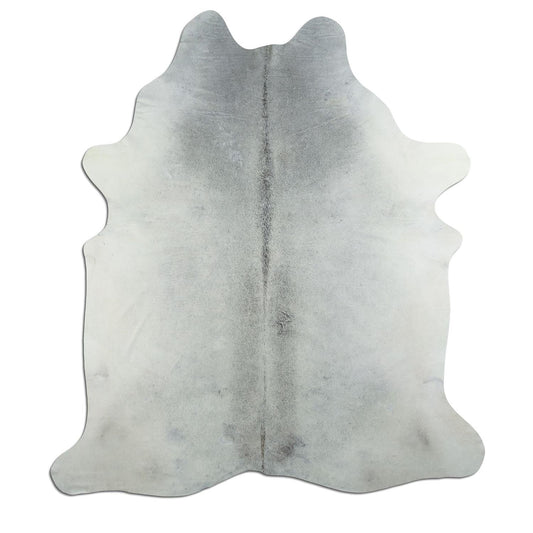 Kuhfell Teppich - L220 x B195 cm - hellgrau weiß