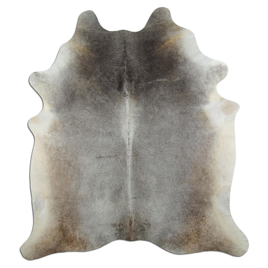 Kuhfell Teppich - L215 x B190 cm - dunkelgrau braun
