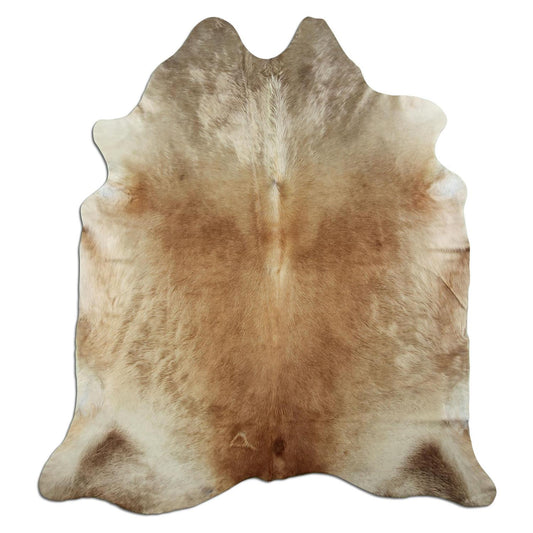 Kuhfell Teppich - L210 x B190 cm - braun beige