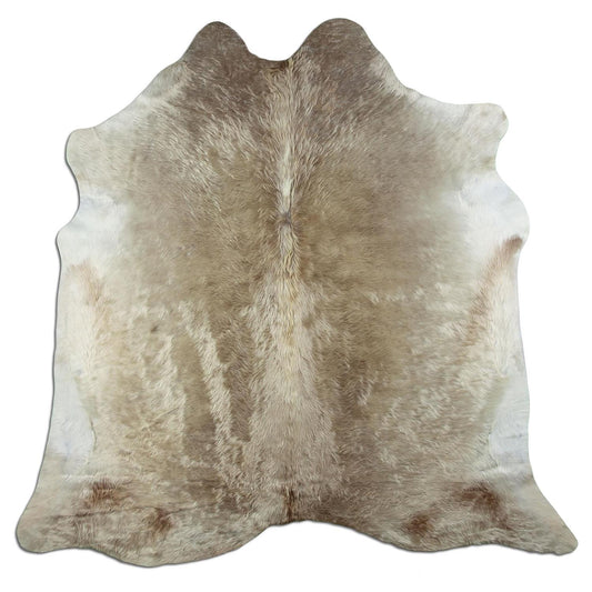 Kuhfell Teppich - L200 x B210 cm - beige weiß