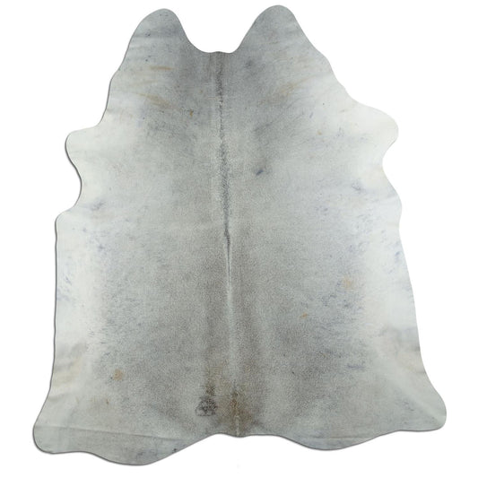 Kuhfell Teppich - L235 x B210 cm - grau weiß