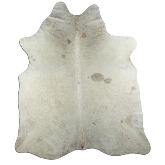 Kuhfell Teppich - L235 x B200 cm - hellgrau weiß