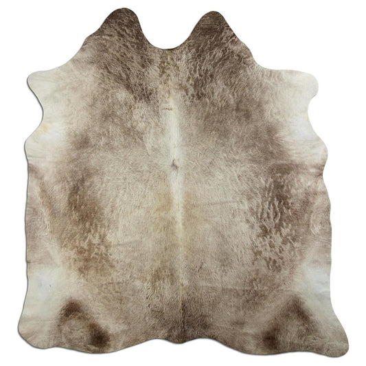 Kuhfell Teppich - L215 x B200 cm - beige braun