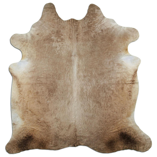 Kuhfell Teppich - L215 x B205 cm - beige hellbraun