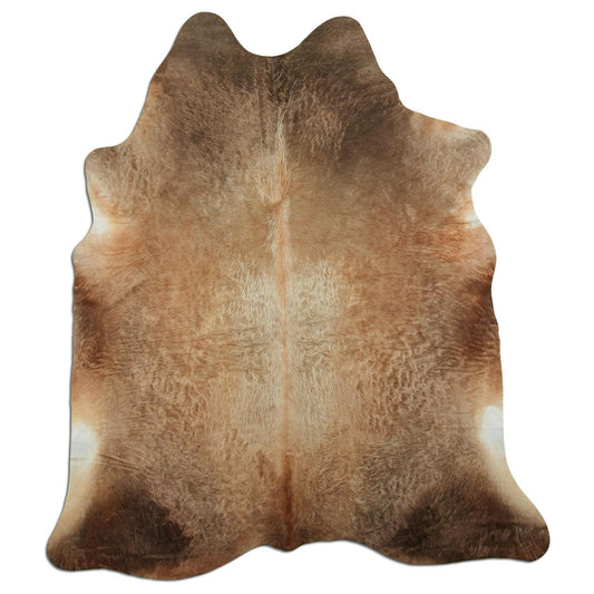 Kuhfell Teppich - L235 x B205 cm - braun beige