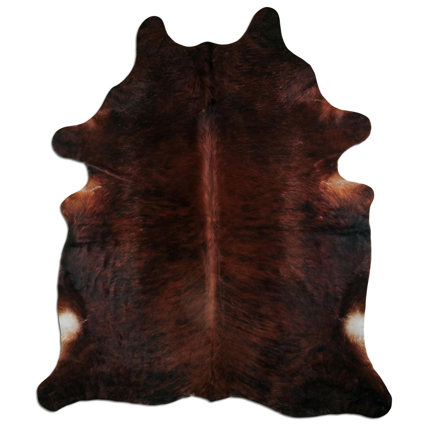 Kuhfell Teppich - L250 x B210 cm - dunkelbraun