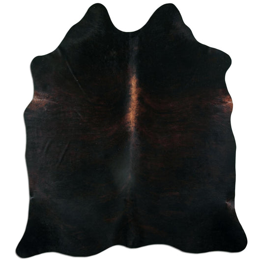 Kuhfell Teppich - L220 x B190 cm - dunkelbraun