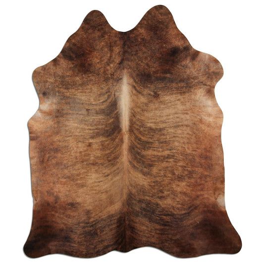 Kuhfell Teppich - L235 x B195 cm - braun schwarz