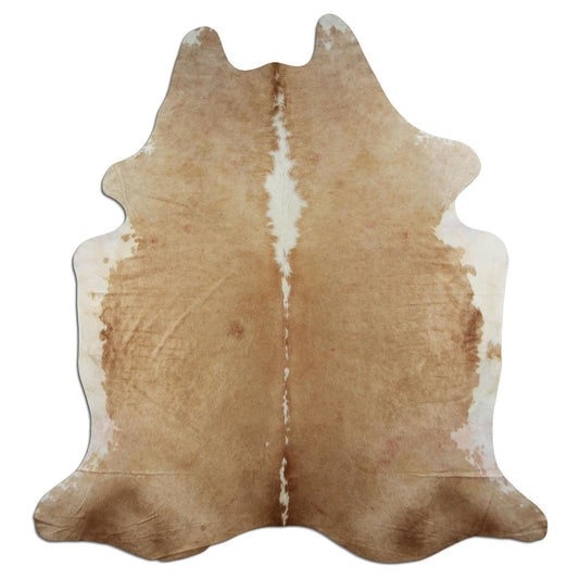 Kuhfell Teppich - L235 x B210 cm - beige hellbraun