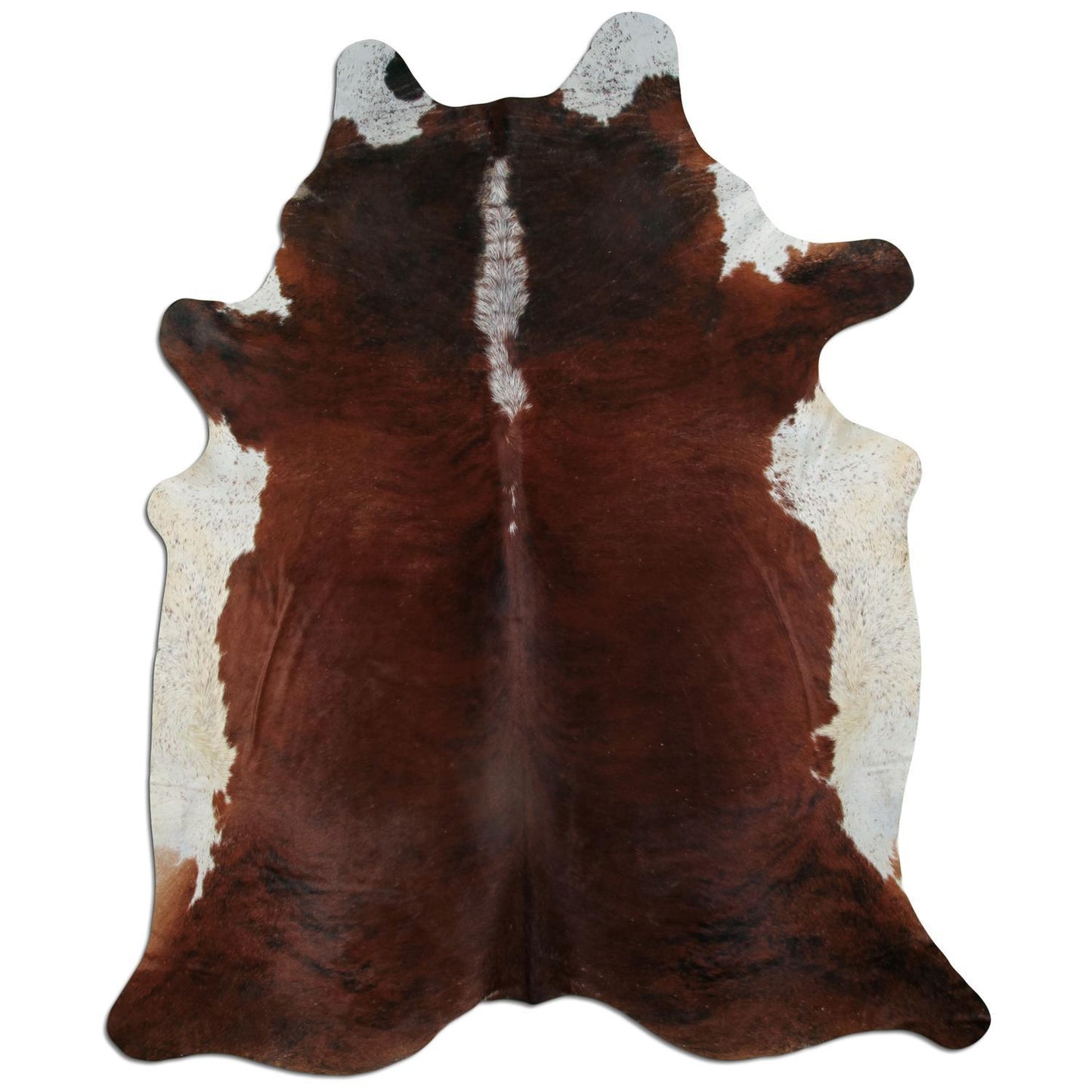 Kuhfell Teppich - L240 x B190 cm - rotbraun weiß