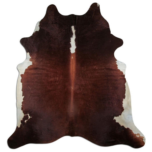 Kuhfell Teppich - L235 x B210 cm - rotbraun weiß