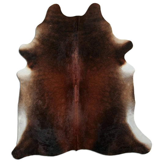 Kuhfell Teppich - L220 x B190 cm - braun schwarz weiß