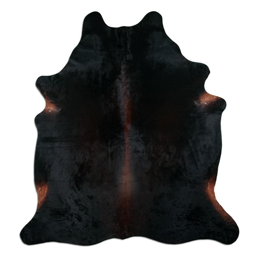 Kuhfell Teppich - L220 x B205 cm - schwarz braun