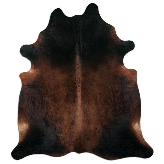 Kuhfell Teppich - L240 x B215 cm - braun schwarz