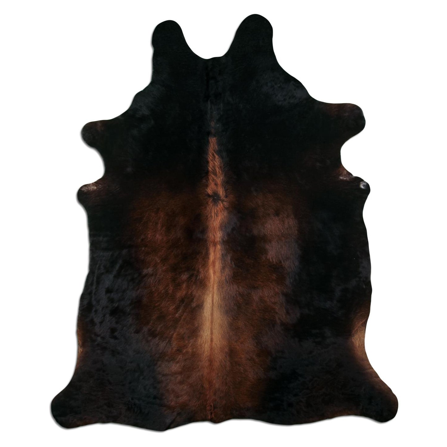 Kuhfell Teppich - L230 x B190 cm - braun schwarz