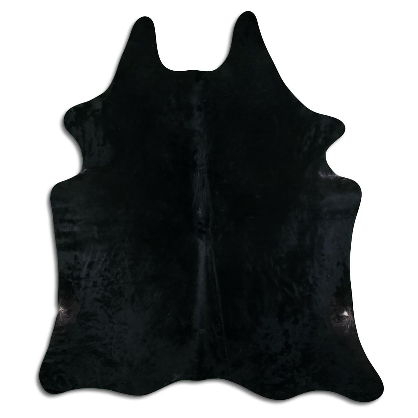 Kuhfell Teppich - L220 x B210 cm - schwarz