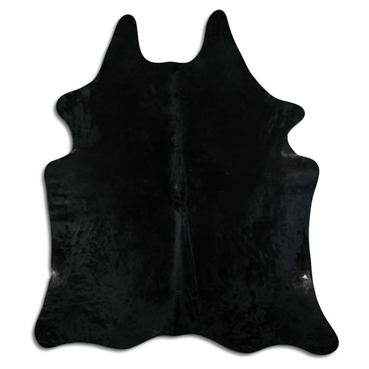 Kuhfell Teppich - L220 x B210 cm - schwarz