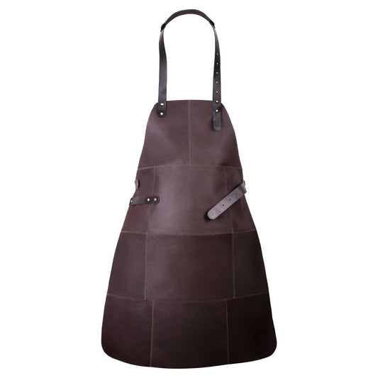 Livorio Lederschürze aus 100% echtem Leder, braun