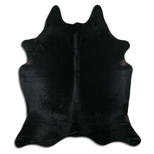 Kuhfell Teppich - L220 x B180 cm - schwarz
