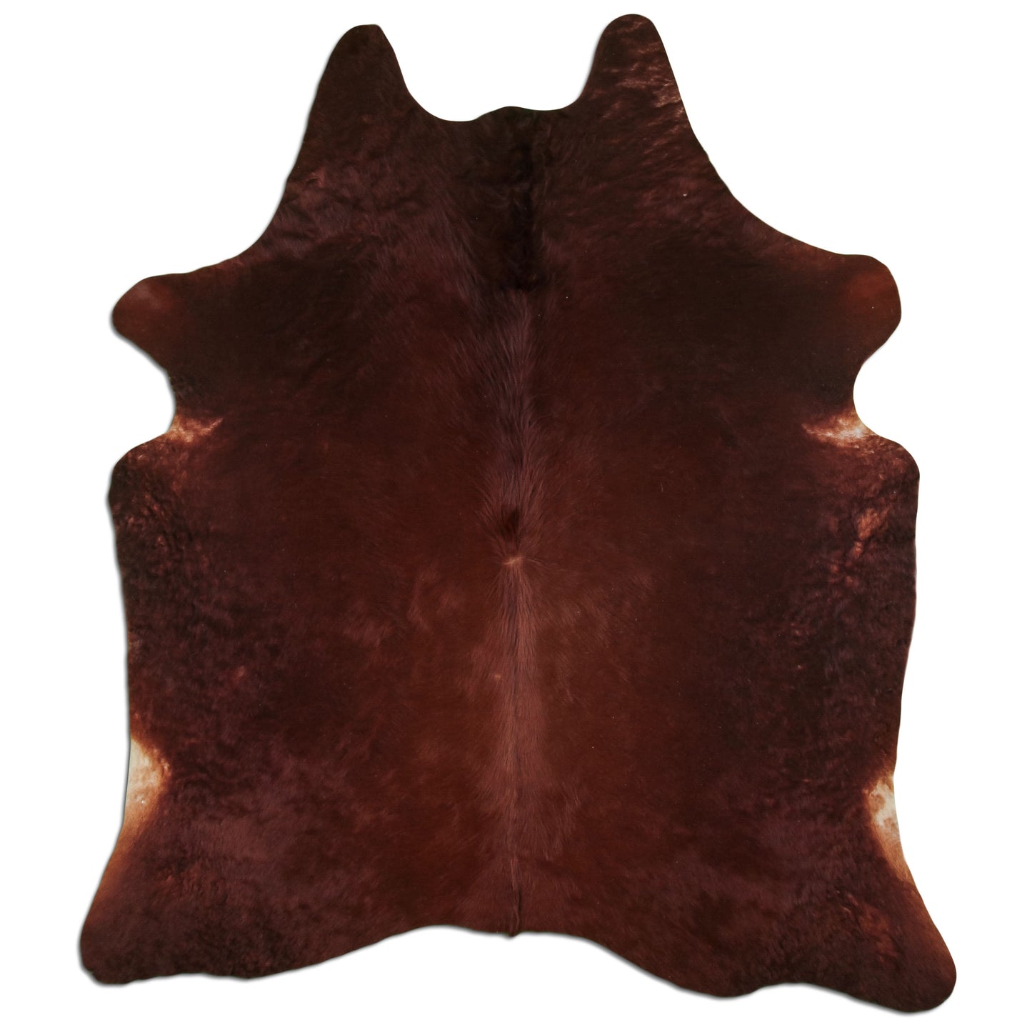 Kuhfell Teppich - L210 x B180 cm - rotbraun