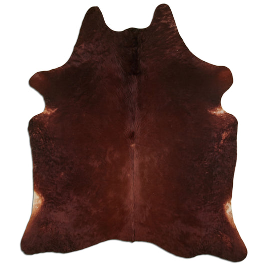 Kuhfell Teppich - L210 x B180 cm - rotbraun
