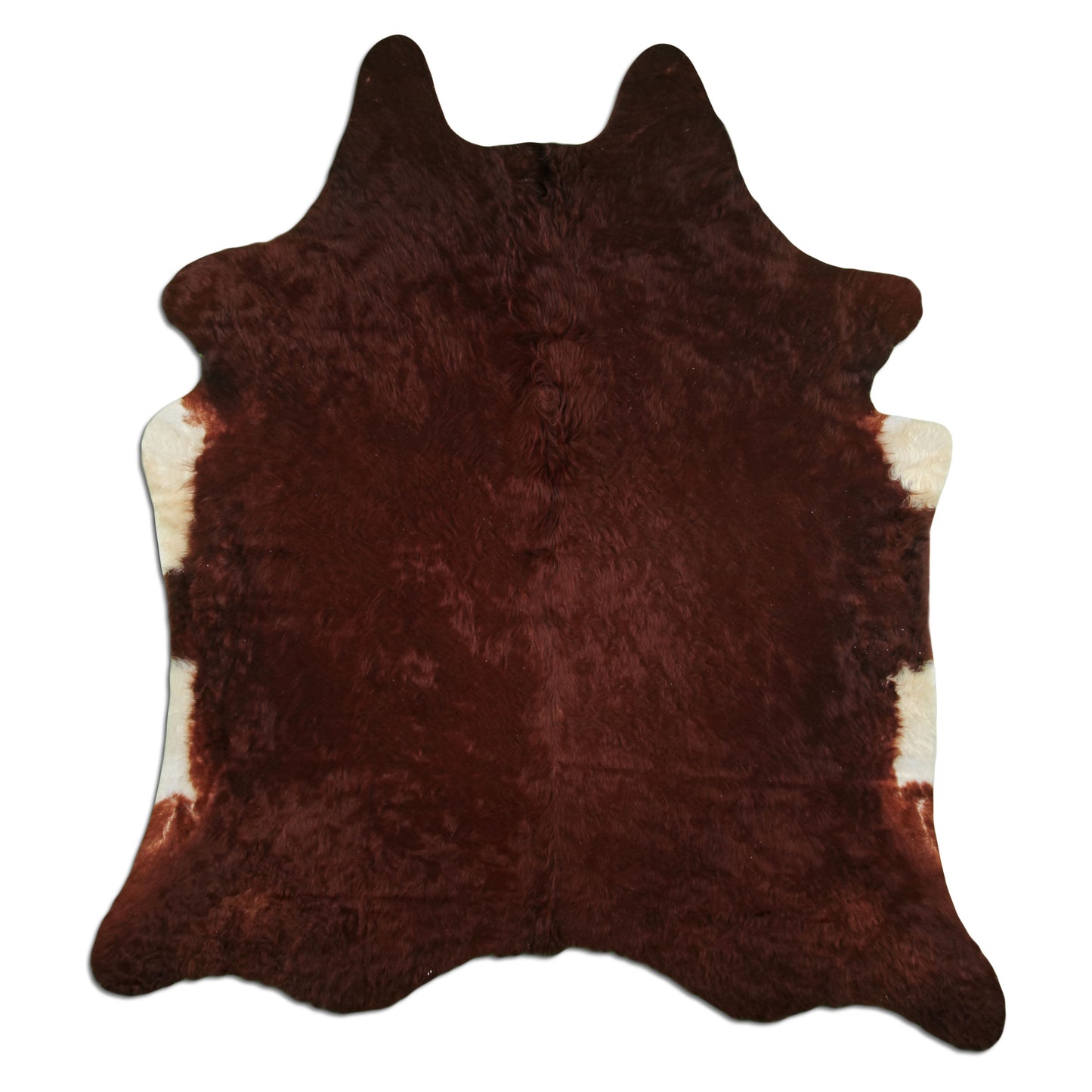 Kuhfell Teppich - L220 x B200 cm - dunkelbraun