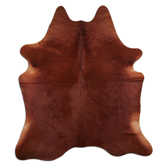 Kuhfell Teppich - L210 x B180 cm - rotbraun