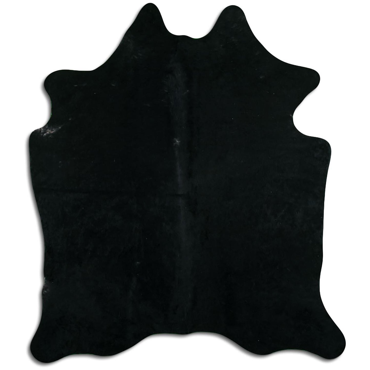 Kuhfell Teppich - L210 x B180 cm - schwarz