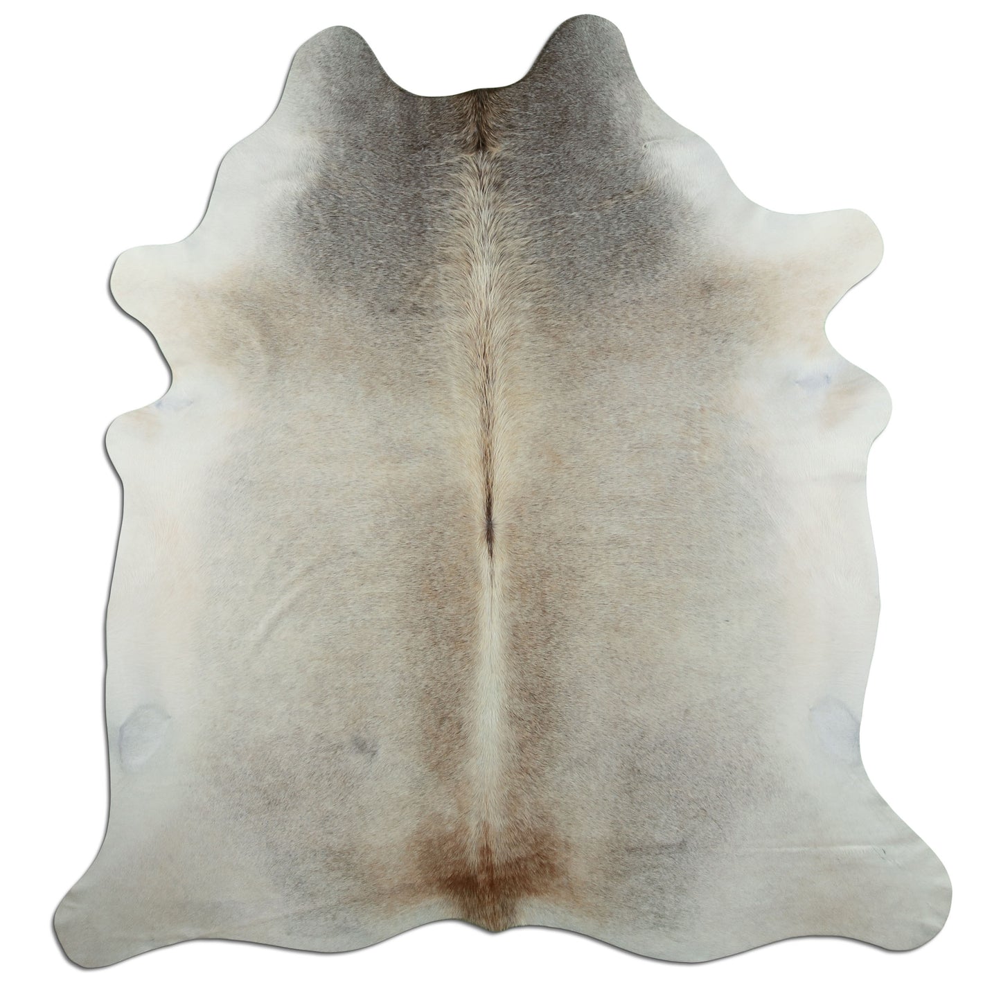 Kuhfell Teppich - L210 x B185 cm - beige hellgrau