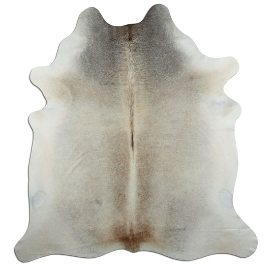 Kuhfell Teppich - L210 x B185 cm - beige hellgrau