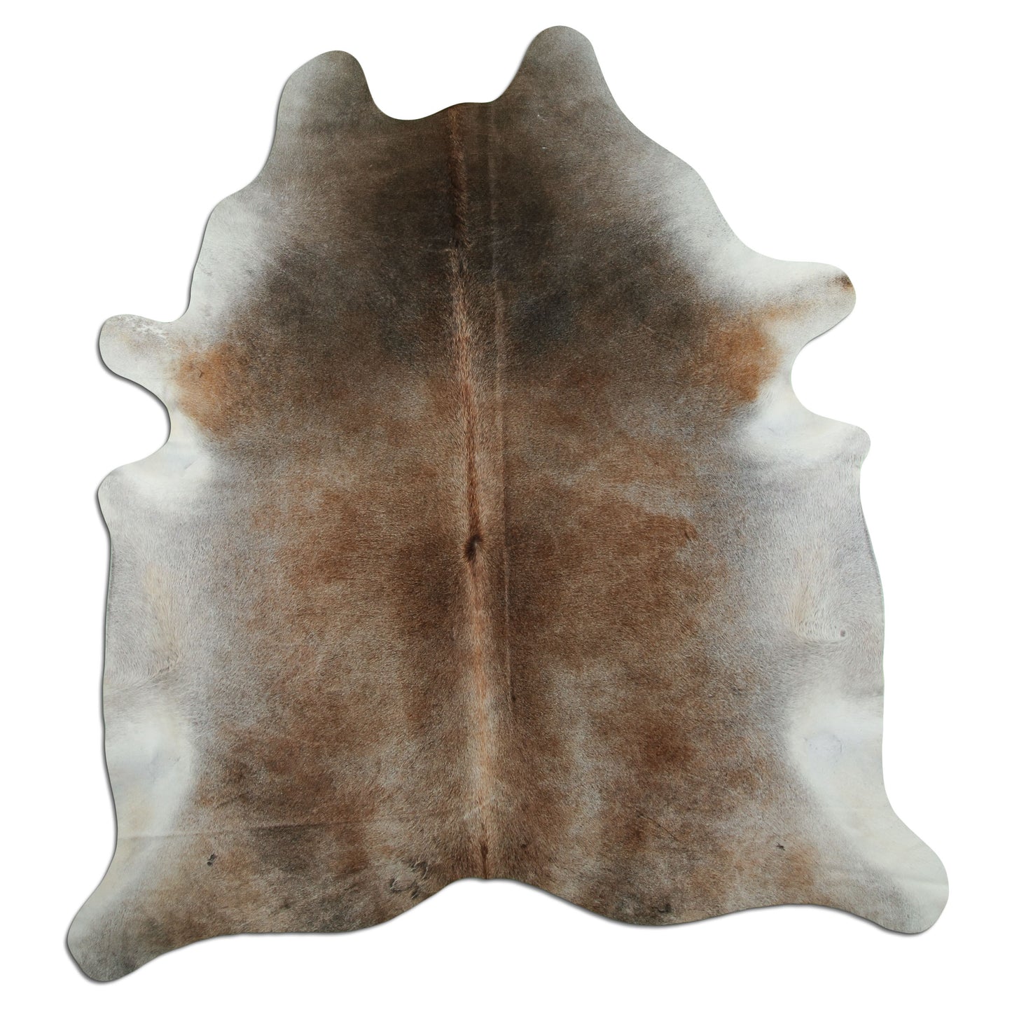 Kuhfell Teppich - L240 x B210 cm - grau braun